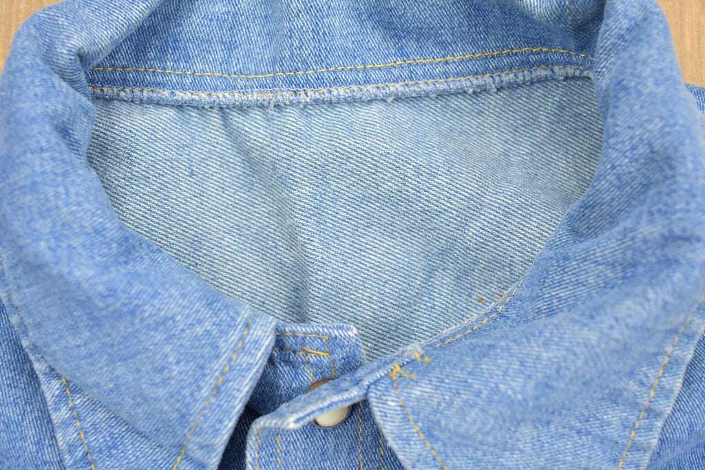 Vintage 1990s Blank Denim Button Up Shirt