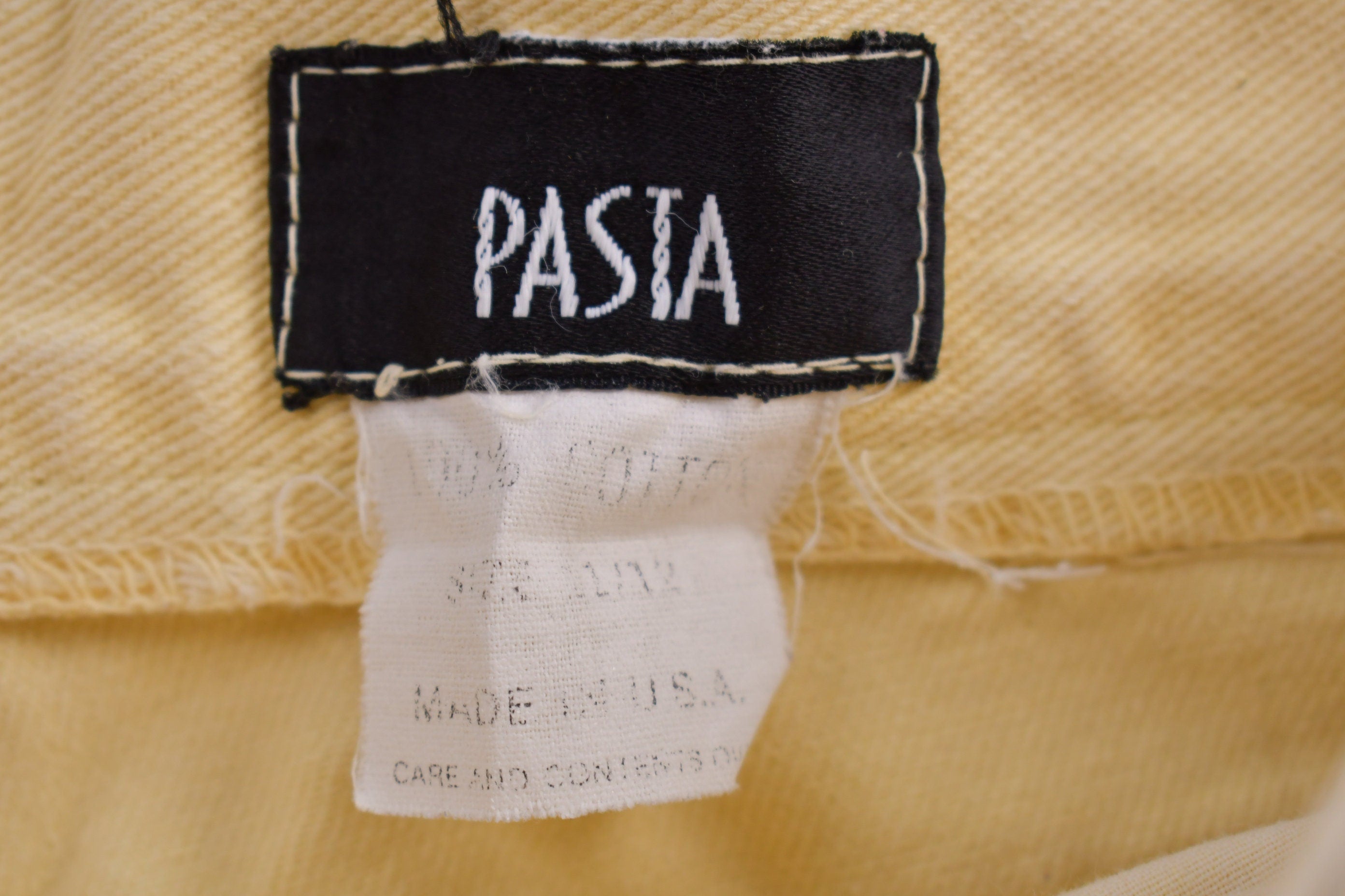 Vintage 1990s Pasta Yellow Jean Shorts 28 x 7
