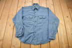 Vintage 1980s Five Brother Blank Button Up Shirt