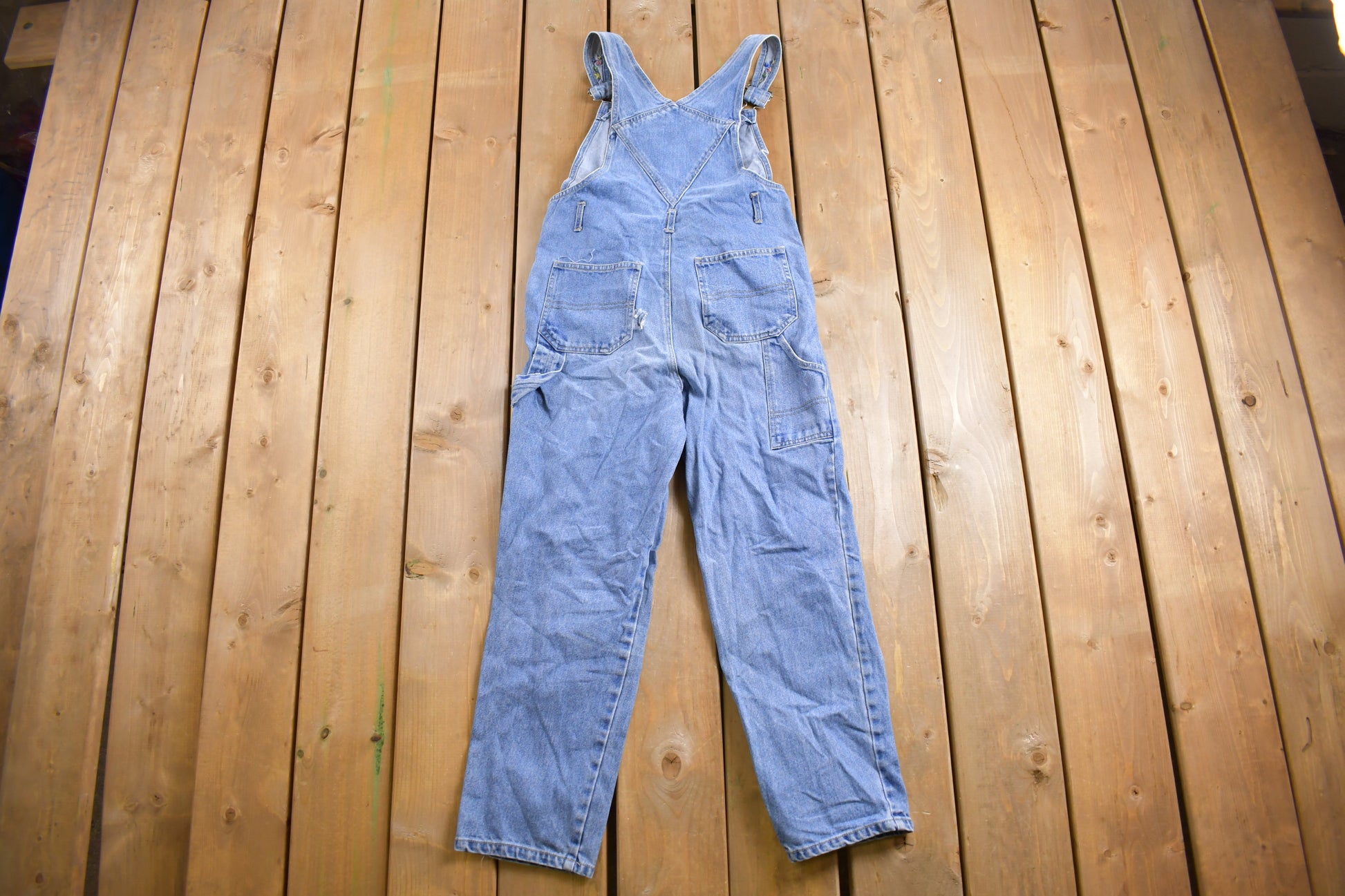 Vintage 1990s Rachels Kids Embroidered Denim Overalls Size 12