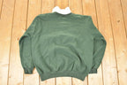 Vintage 1990s Morning Sun Sleeping Kitty Cat Quarter Zip Collared Crewneck Sweatshirt Women's L
