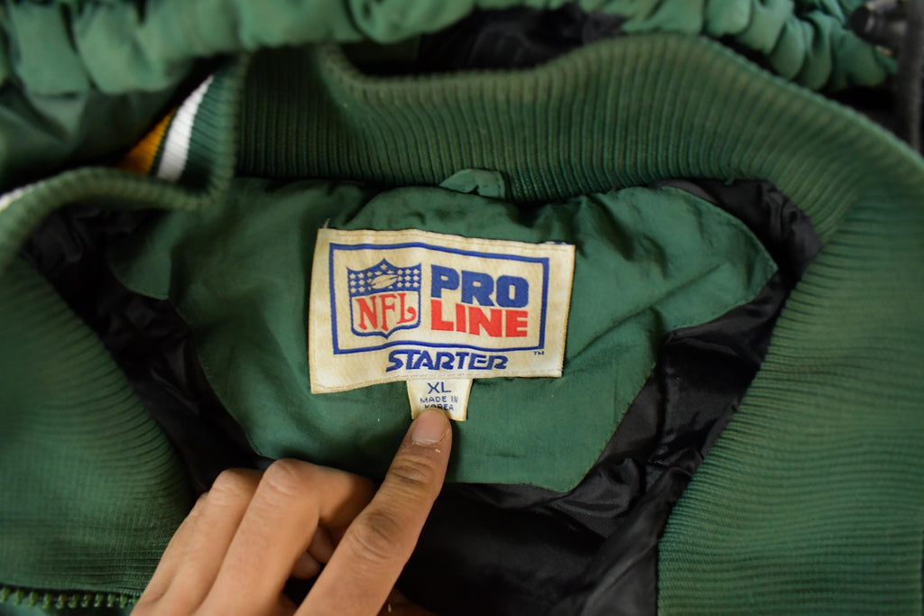 Vintage 1990s Green Bay Packers NFL Starter Anorak Puffer Jacket Men's XL