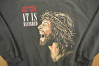 Vintage 1990s "It Is Finished" Jesus Graphic Raglan Crewneck
