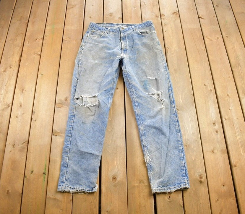 Vintage 1990s Carhartt Blanket Lined Work Pants Size 36x31