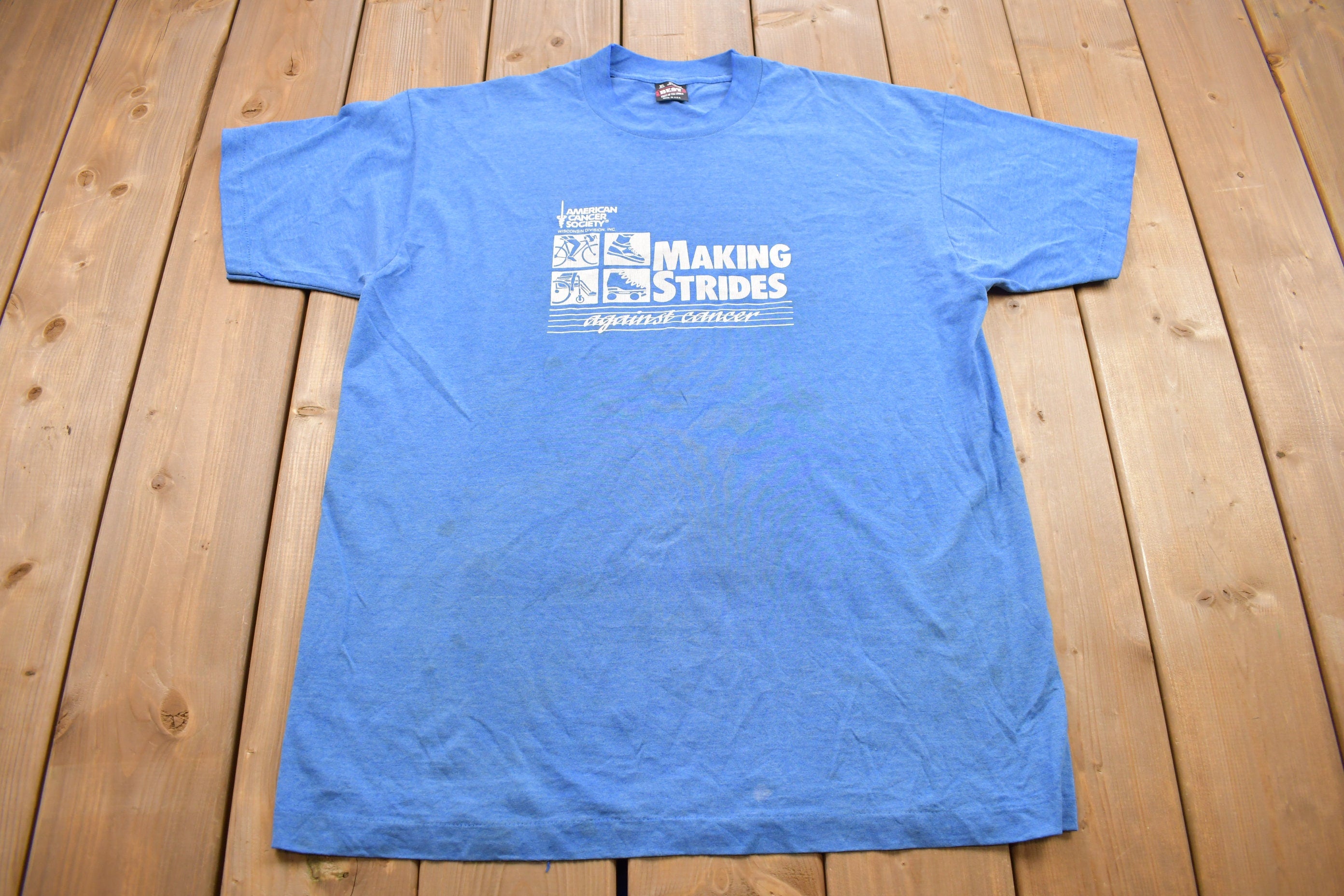 Vintage 1990s "Making strides Against Cancer" Coca Cola Graphic T Shirt
