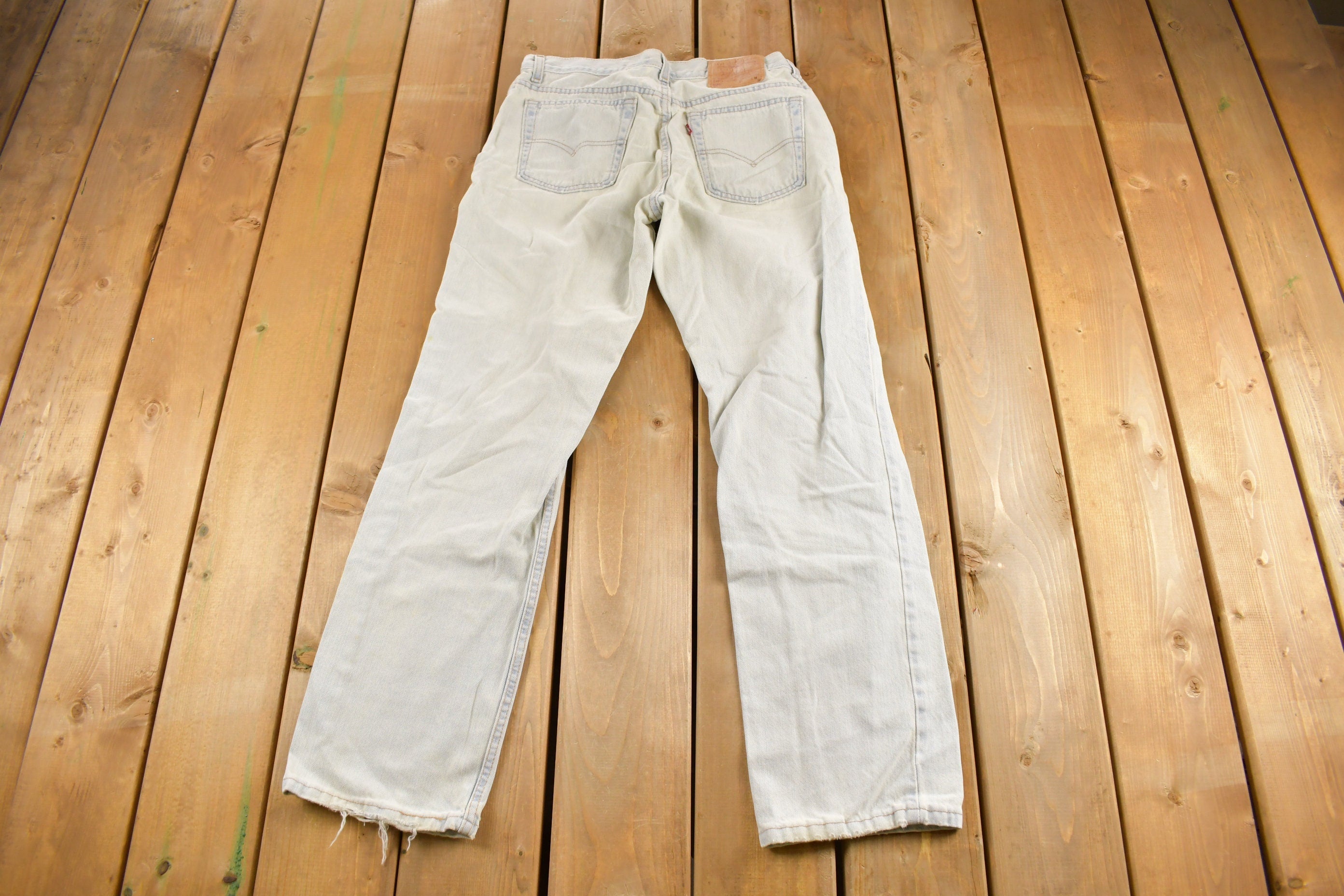 Vintage 1990s Levi's 505 Denim Low Rise Straight Leg Women's Jeans Size 34 x 31