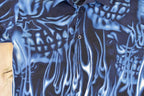 Vintage 1990s UR AOP Ghost Skulls Abstract Button Up Shirt Men's M