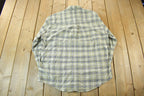 Vintage 1990s Eddie Bauer Button Up Shirt  1990s Plaid Button Up  Vintage Flannel  Outdoors  Mens Medium