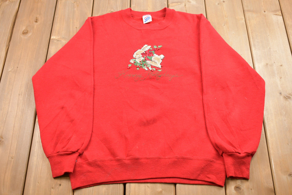 Vintage 1990s Happy Holidays Crewneck Sweatshirt