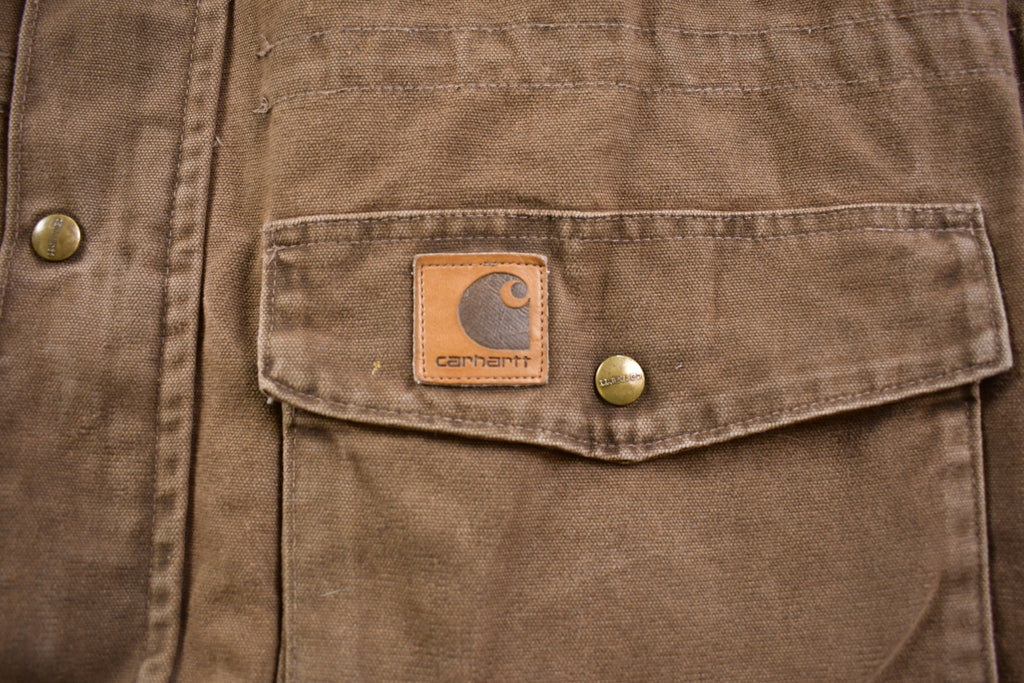 Vintage 1990s Carhartt Diomond Quilt Lined Chore Coat