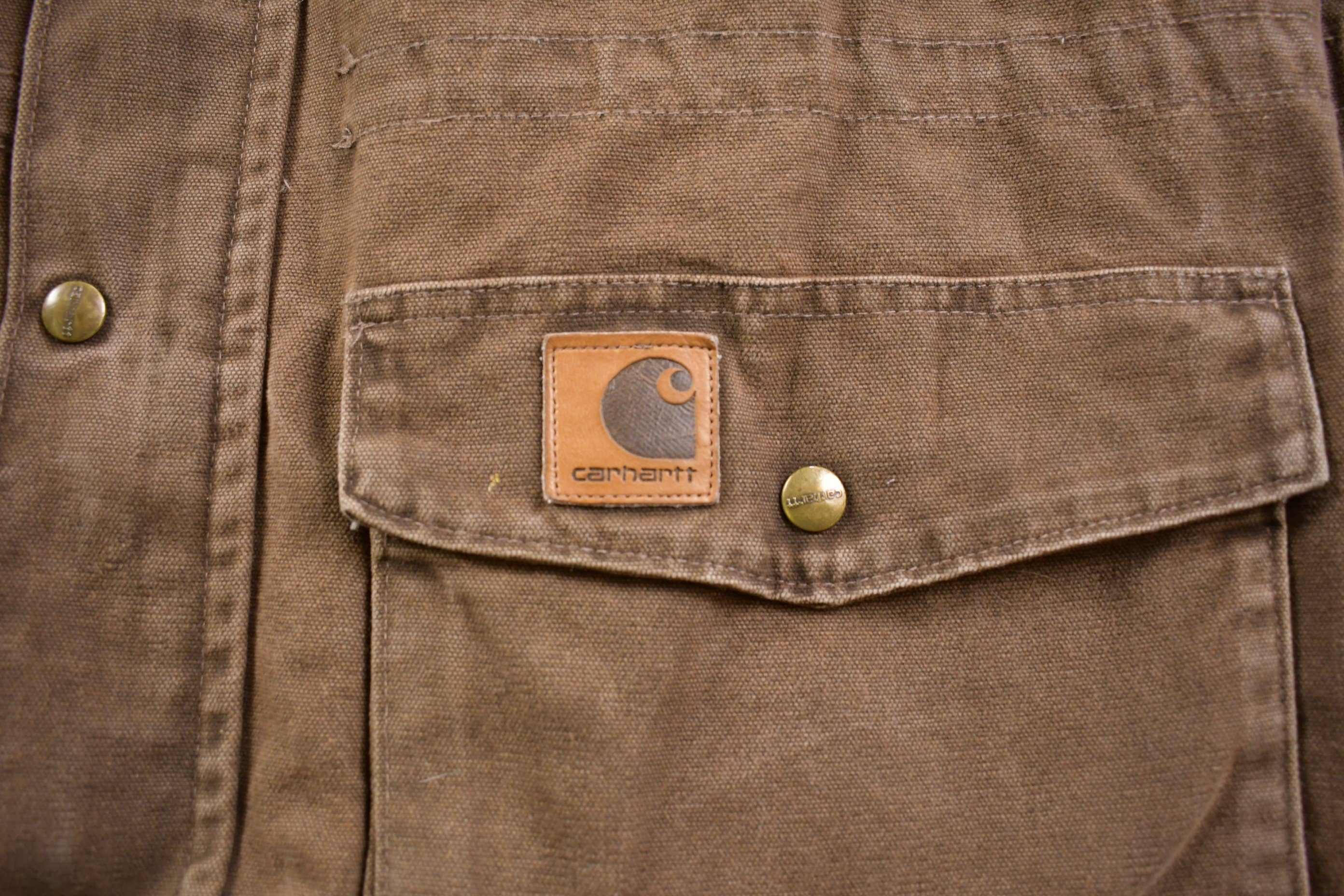 Vintage 1990s Carhartt Diomond Quilt Lined Chore Coat
