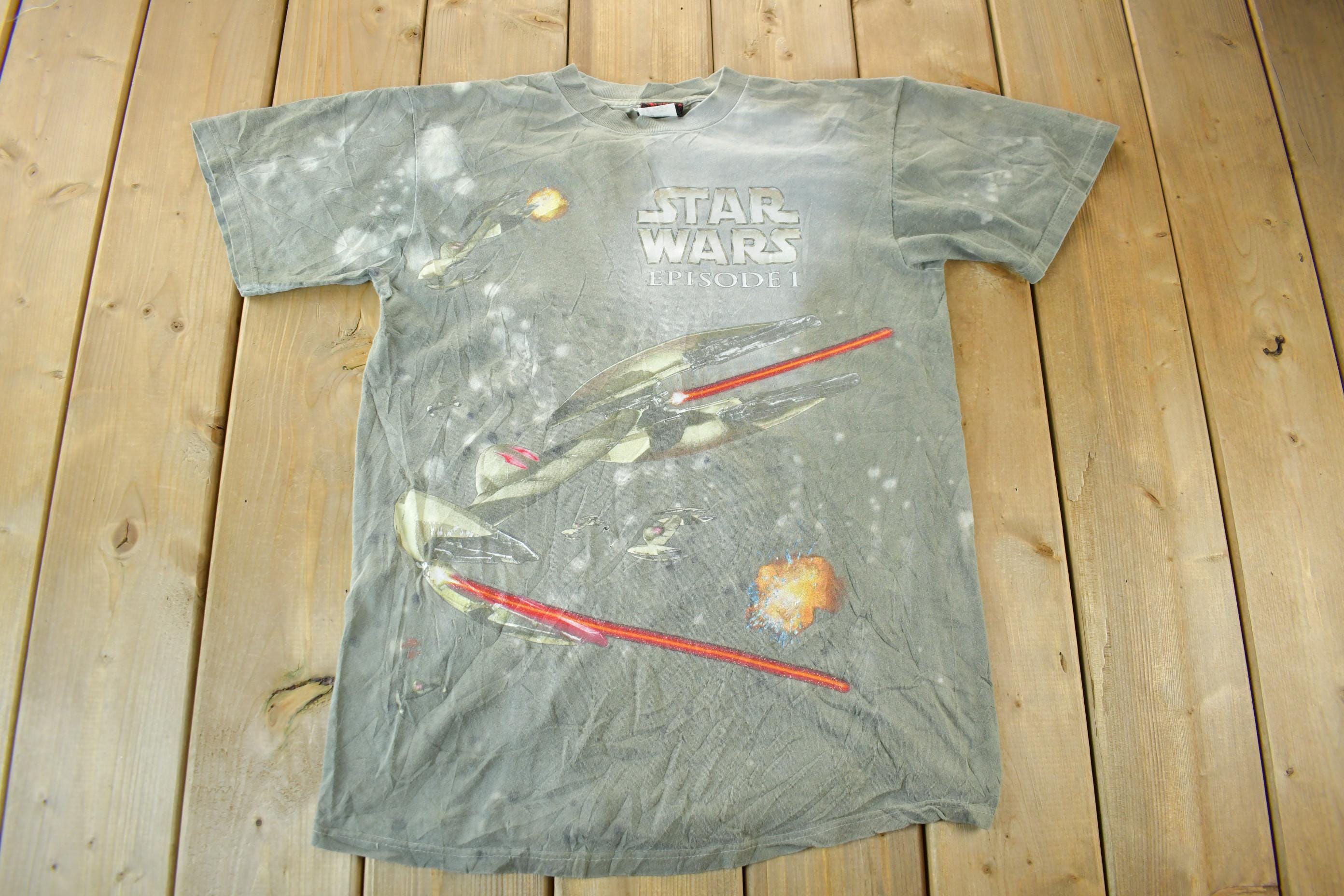 Vintage 1990s Star Wars Episode 1 Movie Promo T- Shirt