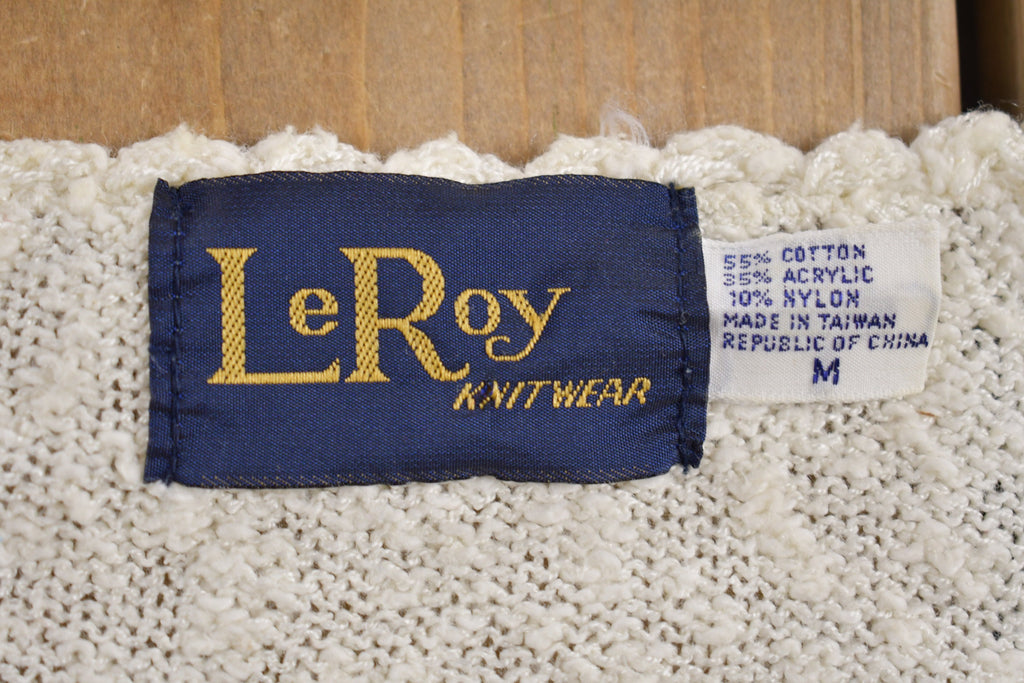 Vintage 1990s Knitted Short Sleeve Crewneck Sweater