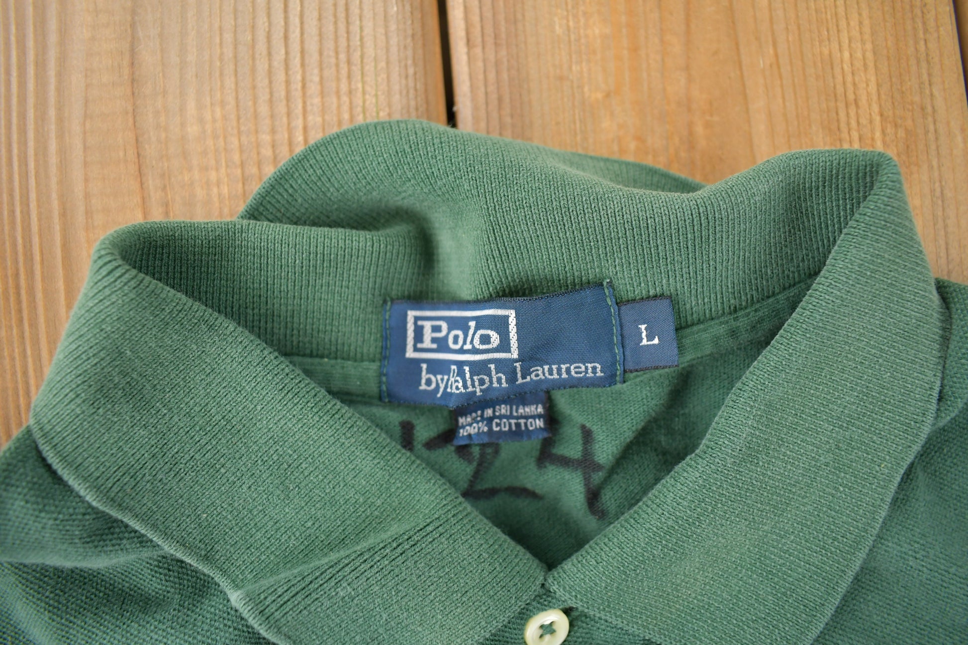 Vintage 1990s Polo By Ralph Lauren Embroidered Ski Bear Long Sleeve Polo Shirt