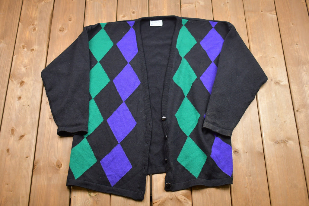 Vintage Pendleton Plaid Button Up Cardigan Sweater