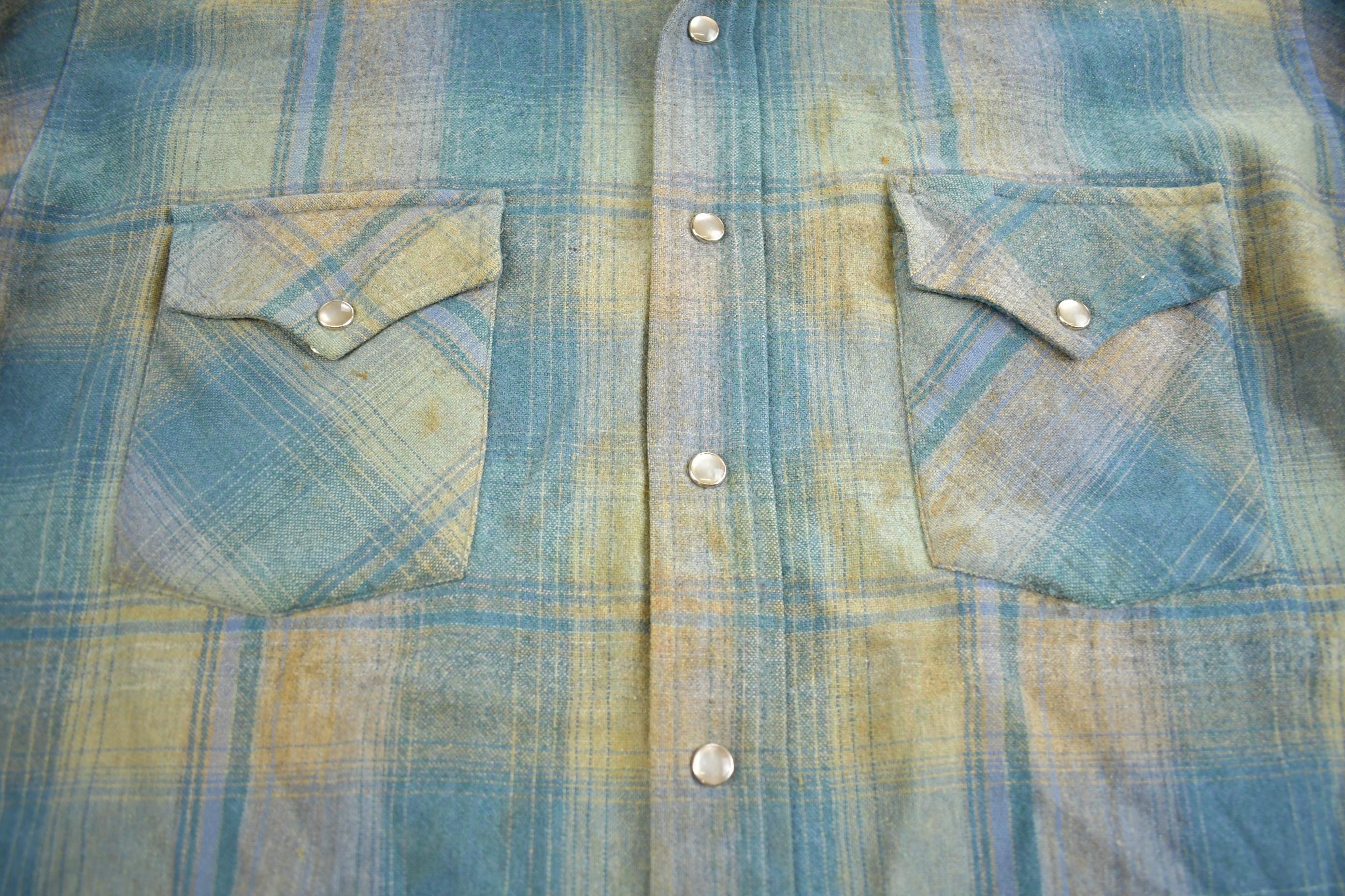 Vintage 1980s Pendleton 100% Wool Plaid Pearl Button Up Made In USA