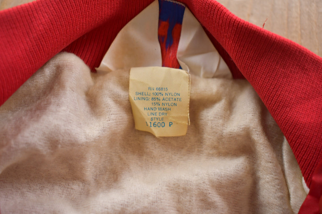 Vintage 1980s Bill Eliott Satin Racing Bomber