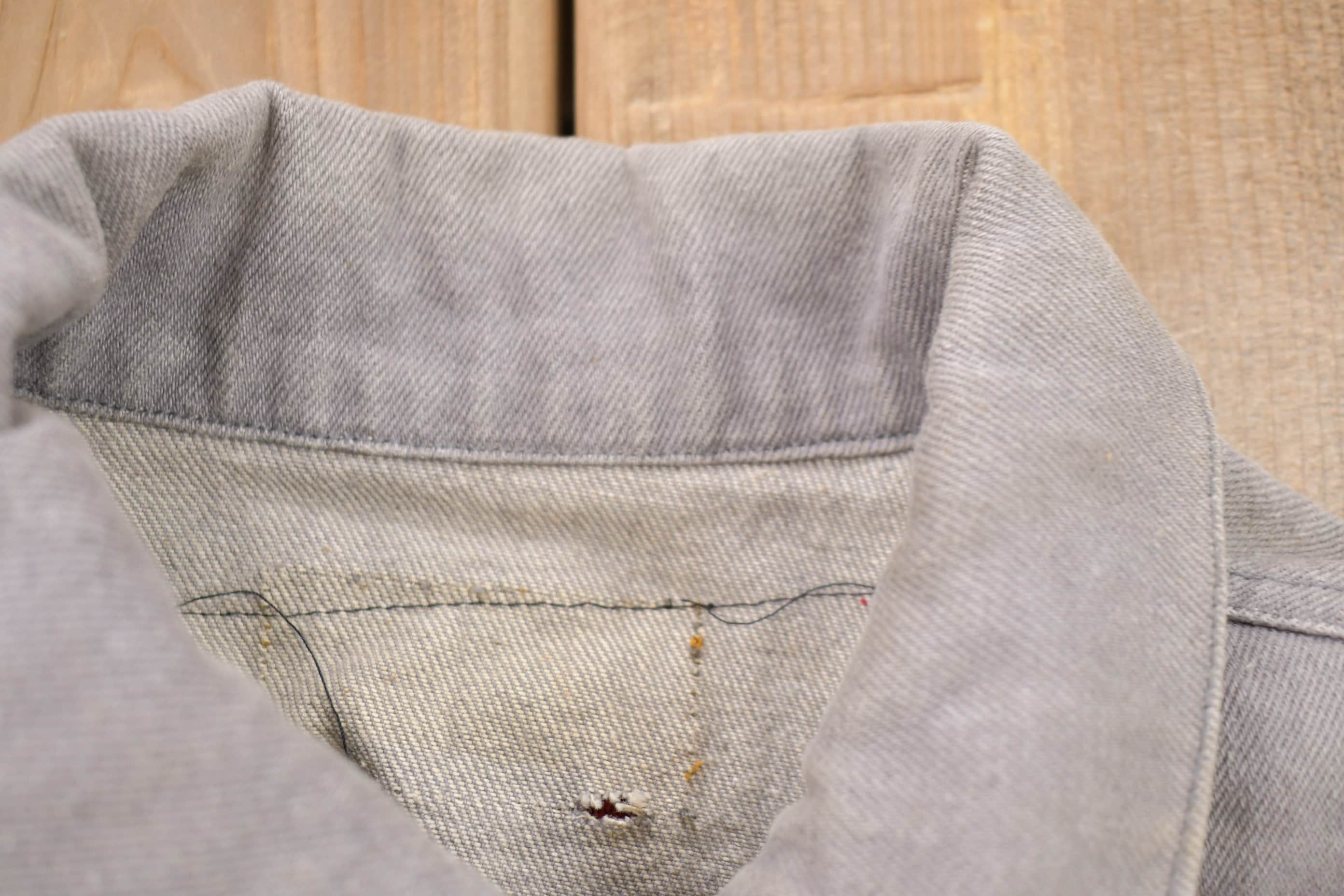 Vintage 1990s Denim Carpet Jean Jacket  Vintage Denim  Streetwear  Vintage Fall Outerwear  Fall Jacket  Levi's denim  Rug Jacket