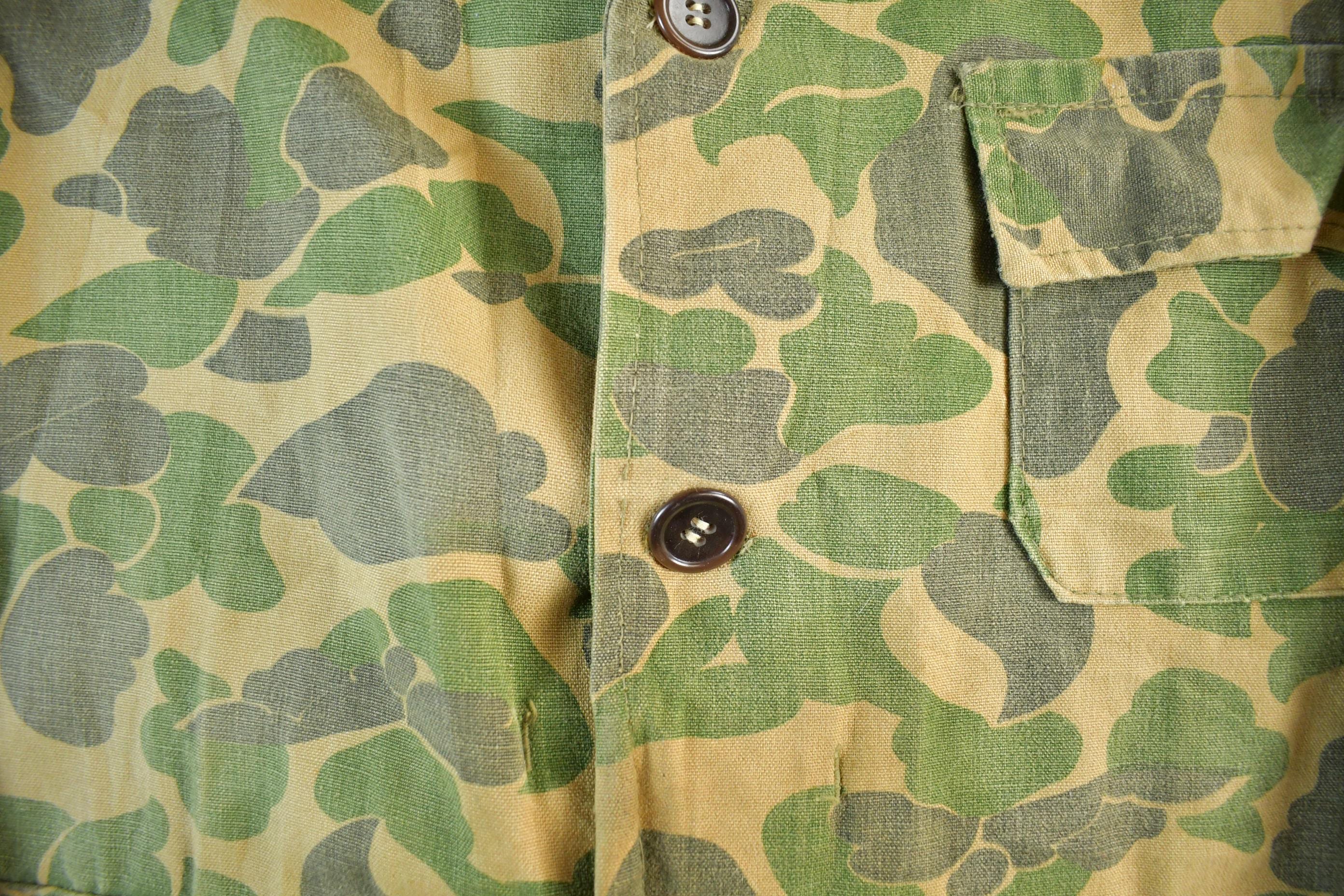 Vintage 1960s Bullseye Bill Duck Camo Canvas Hunting Jacket Men's Small  Vintage Chore Coat  Outdoors  Vintage Workwear  True Vintage