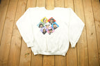 Vintage 1980s Pop Culture Theme Raglan Crewneck