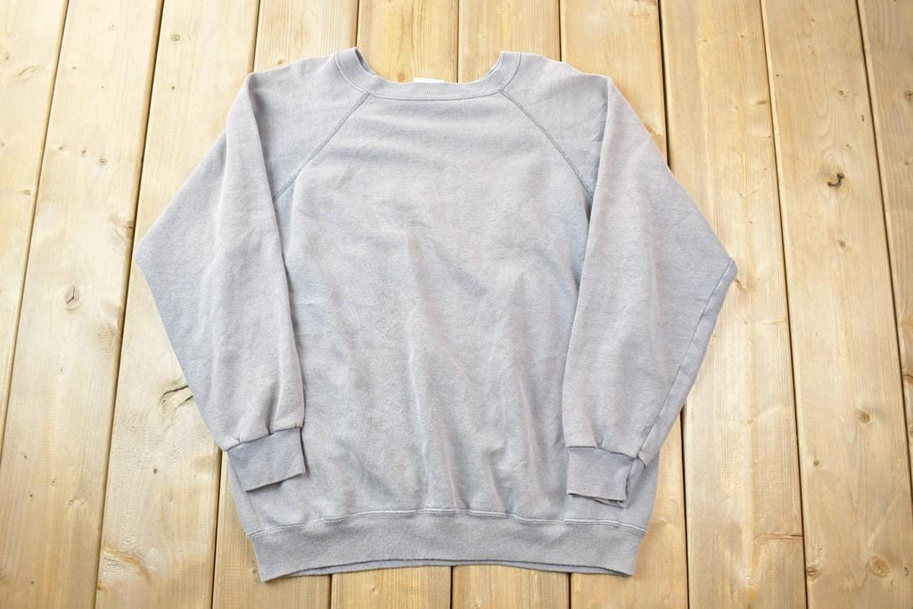 Vintage 1990s Blank Gray Crewneck Sweatshirt