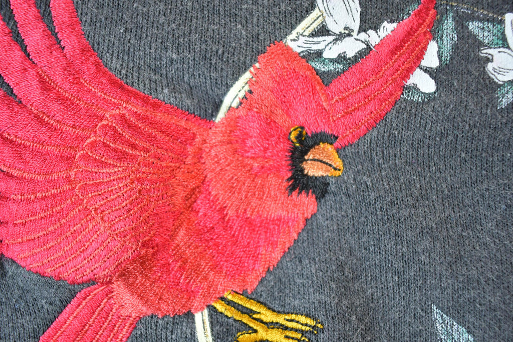 Vintage 1990s Cardinal Double Collar Embroidered Crewneck
