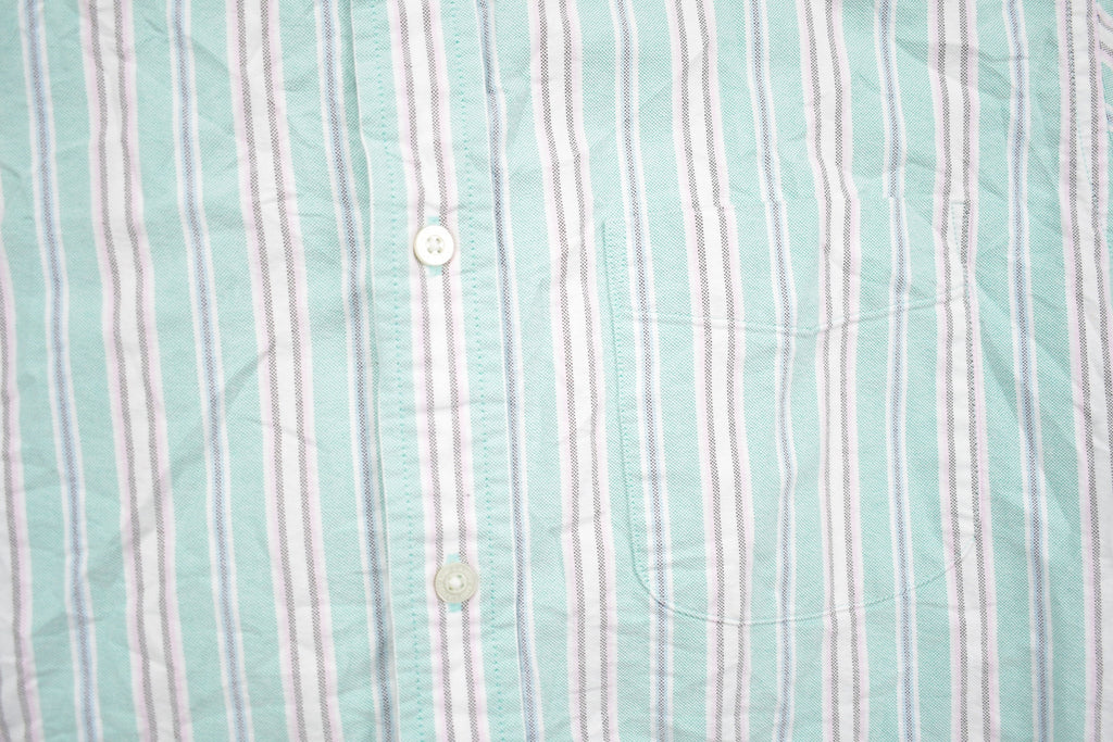 Vintage 1990s Lands End Striped Button Up Shirt