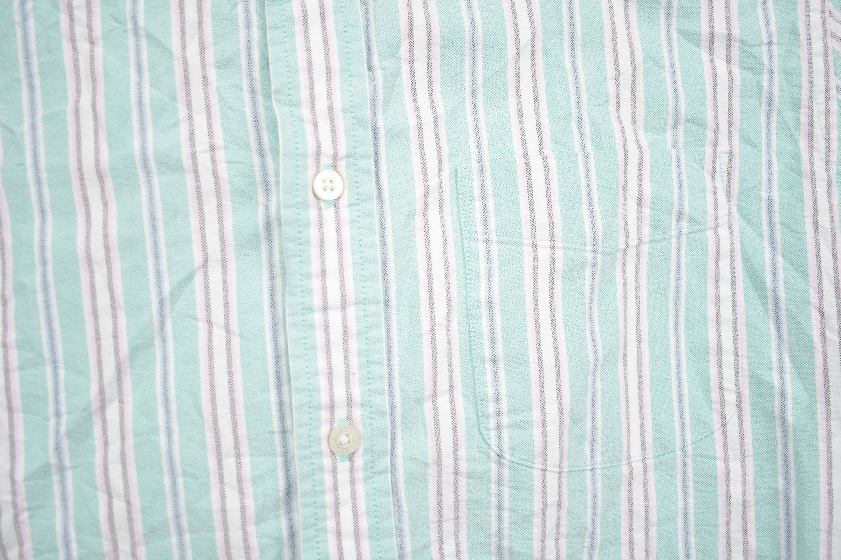 Vintage 1990s Lands End Striped Button Up Shirt