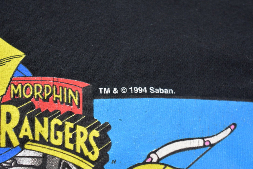 Vintage 1994 Youth Power Rangers X-Men Marvel Comic Book Promo T-Shirt Baby Tee