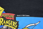 Vintage 1994 Youth Power Rangers X-Men Marvel Comic Book Promo T-Shirt Baby Tee