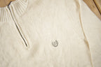 Vintage Y2K Chaps Embroidered Logo Quarter Zip Knit Sweater Size L