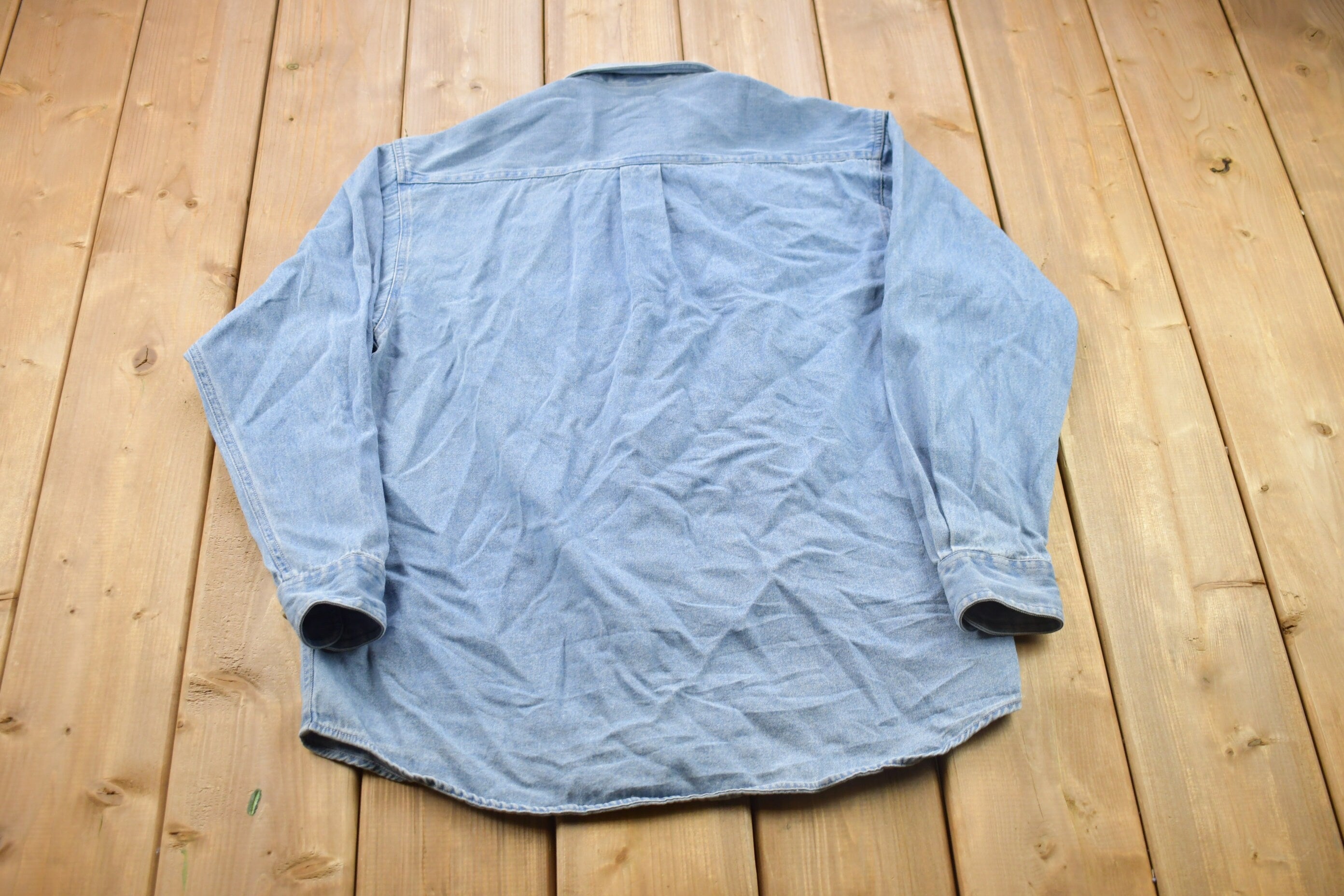 Vintage 1990s University Of Michigan State Collegiate Jean Button Up Shirt