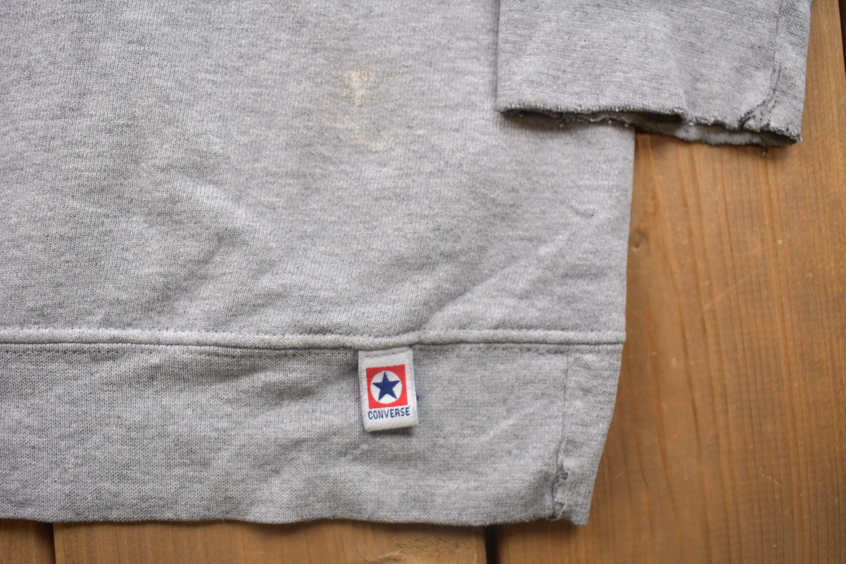 Vintage 1980s Converse Blank Grey Crewneck Sweatshirt