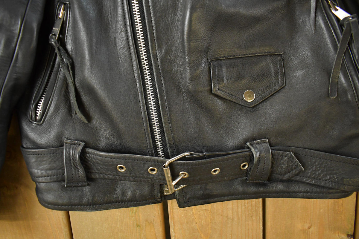 Vintage 1990s Jarvis Bond Leather Biker Jacket Men's Large
