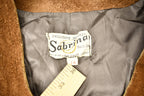 Vintage Early 1970s Genuine Leather Suede Buckle Vest