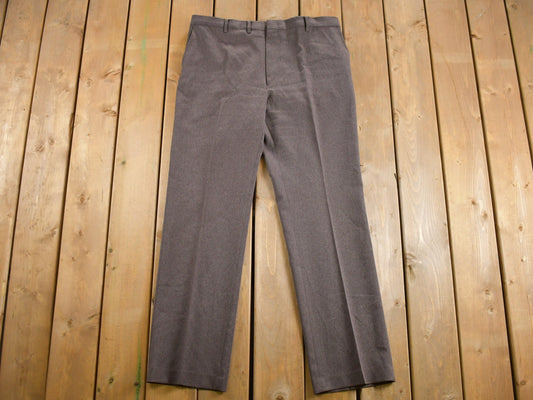 Vintage 1970s Pleated Trousers Size 38 x 33.5 / American Vintage / True Vintage / 1970s Pants / Grey / Made in USA