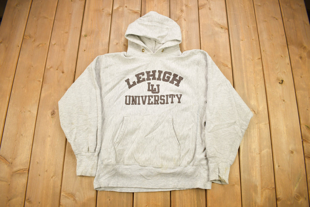 Vintage 1980s Lehigh University Champion Reverse Weave Warmup Hoodie