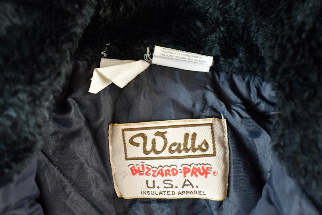 Vintage 1970s Walls Blizzard Pruf Bomber Work Jacket Made In USA