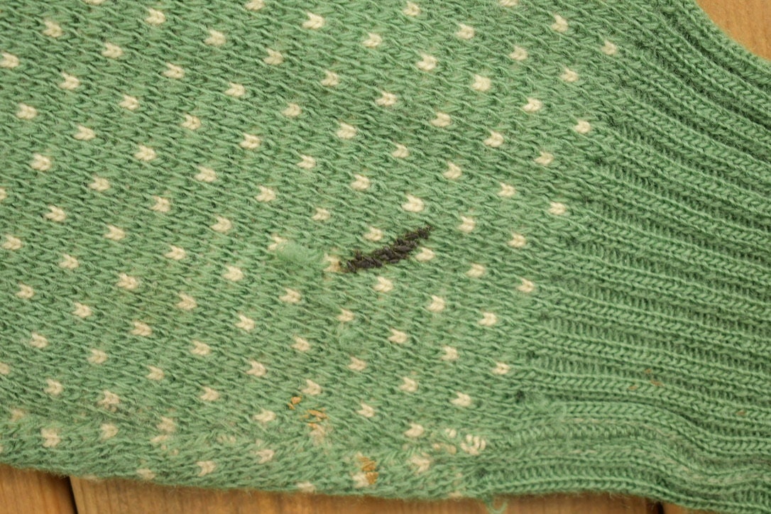 Vintage 1940s Moose Knit Wool Sweater /