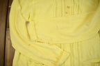 Vintage 1990s National Yellow Acrylic Knit Cardigan Sweater