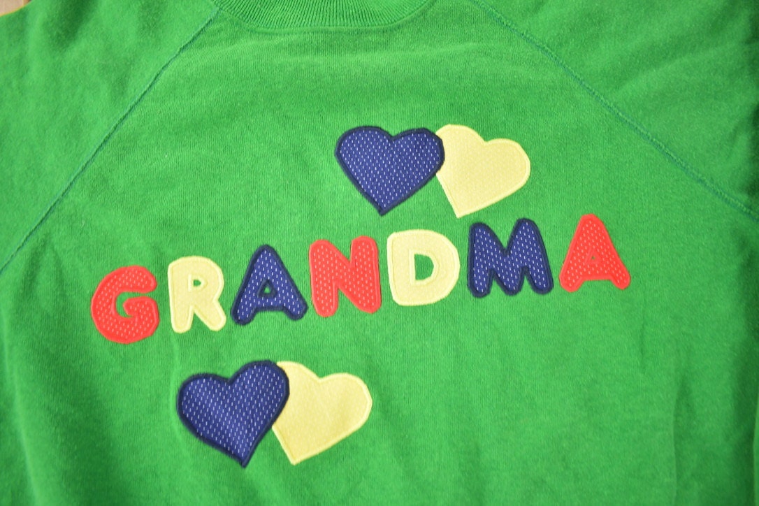 Vintage 1980s Grandma Embroidered Crewneck Sweatshirt Made In USA