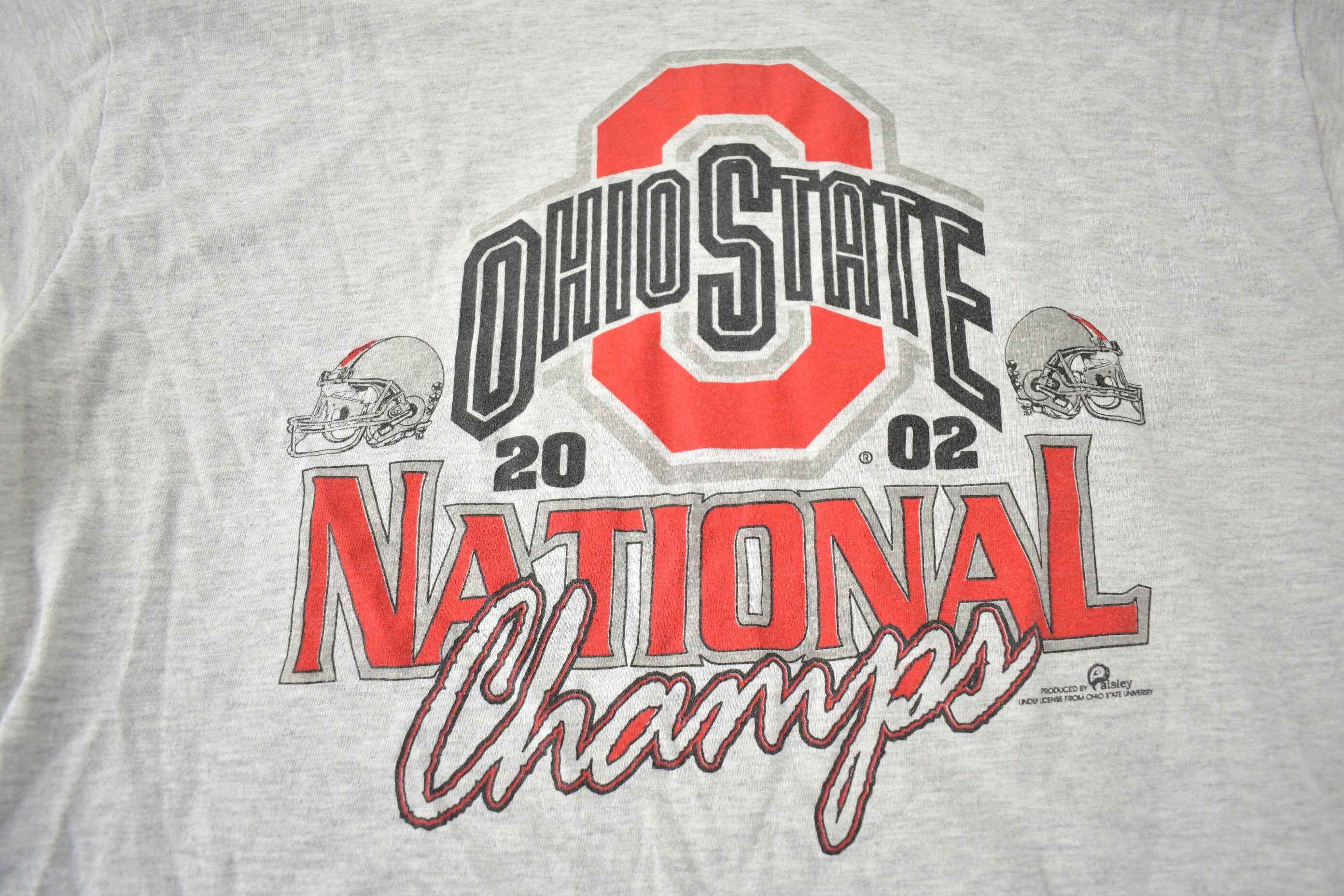 Vintage 2002 Ohio State University National Champs Collegiate Graphic T-Shirt Made In USA