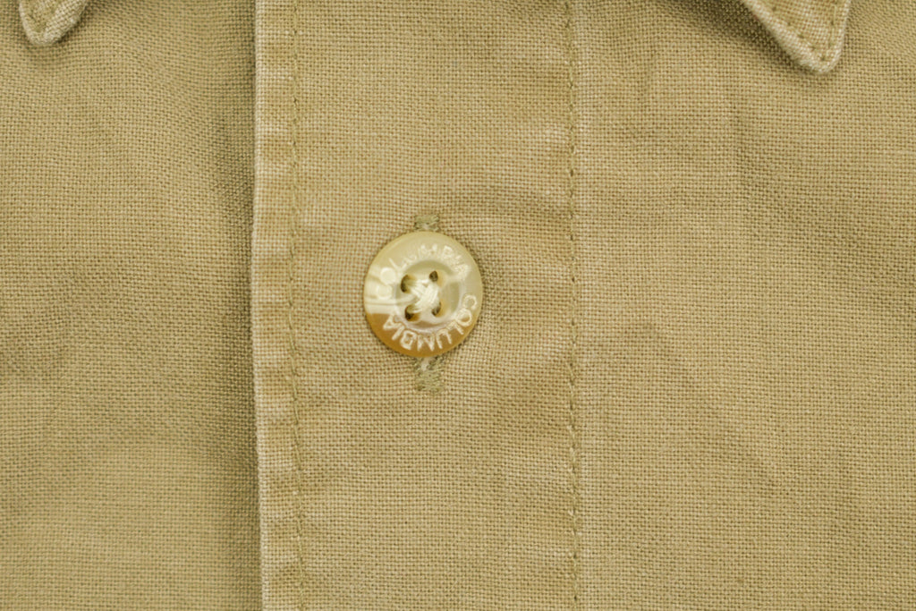 Vintage 1990s Columbia Green Khaki Button Up Shirt