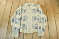 Vintage 1960s Pilgrim Sears Roebuck Wool Knit Zip Up Sweater