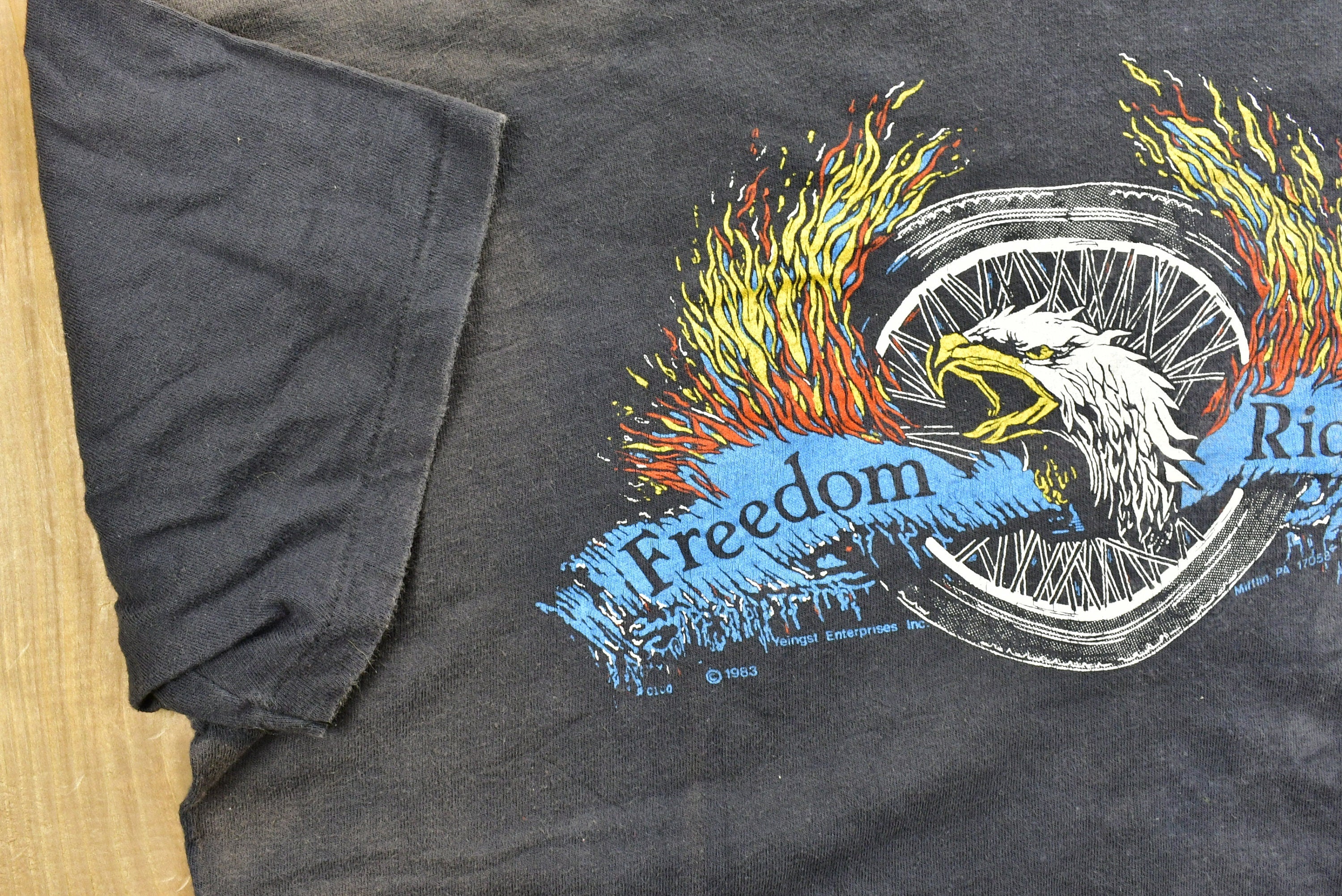 Vintage 1983 Harley Davidson Motorcycles Freedom Rider T-Shirt