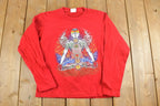 Vintage 1990s Unique Tag Tattoo Shop Graphic Long Sleeve T-Shirt  Vintage T Shirt  Streetwear  Graphic Tee  Single Stitch