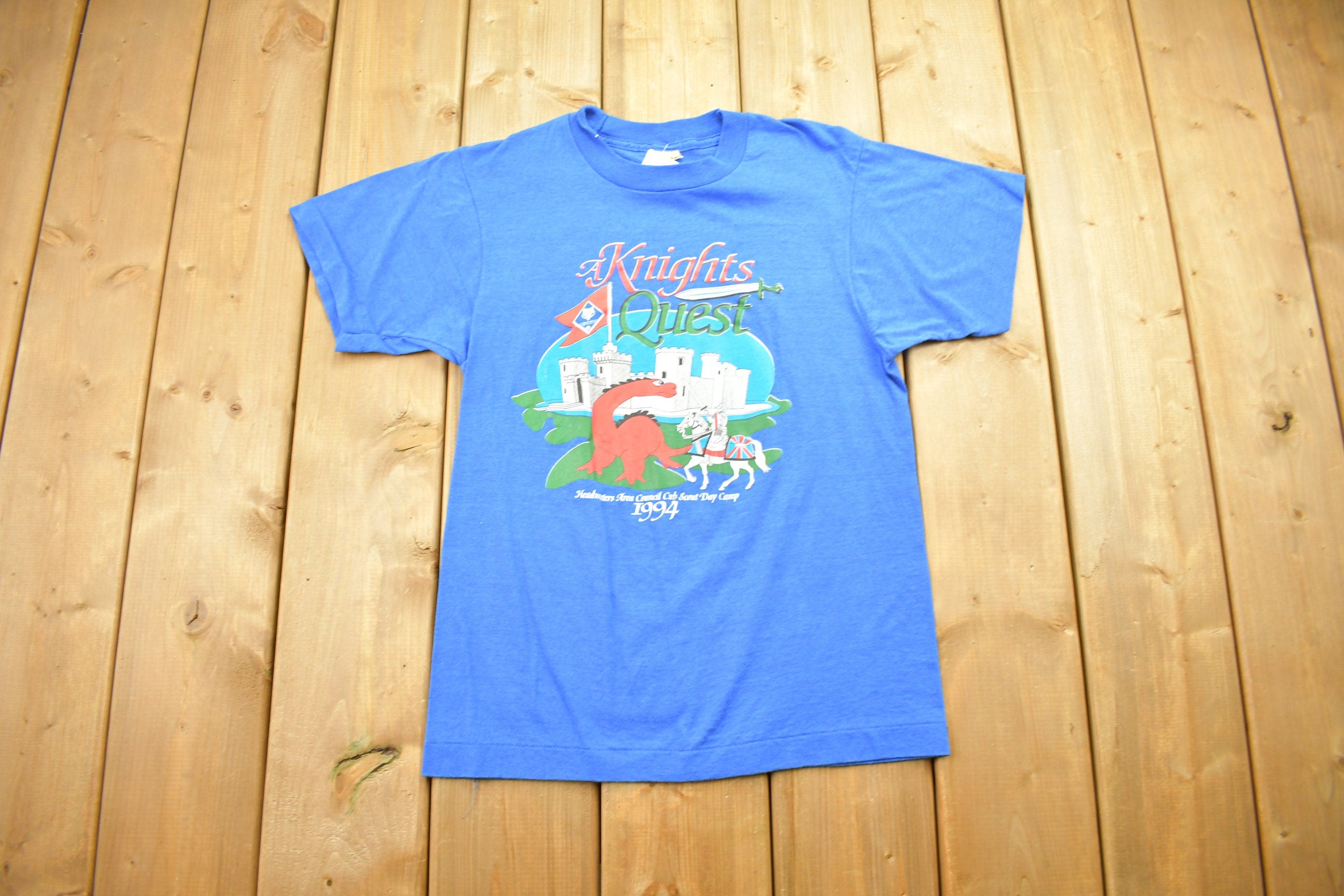 Vintage 1994 Knights Quest Day Camp Graphic T Shirt
