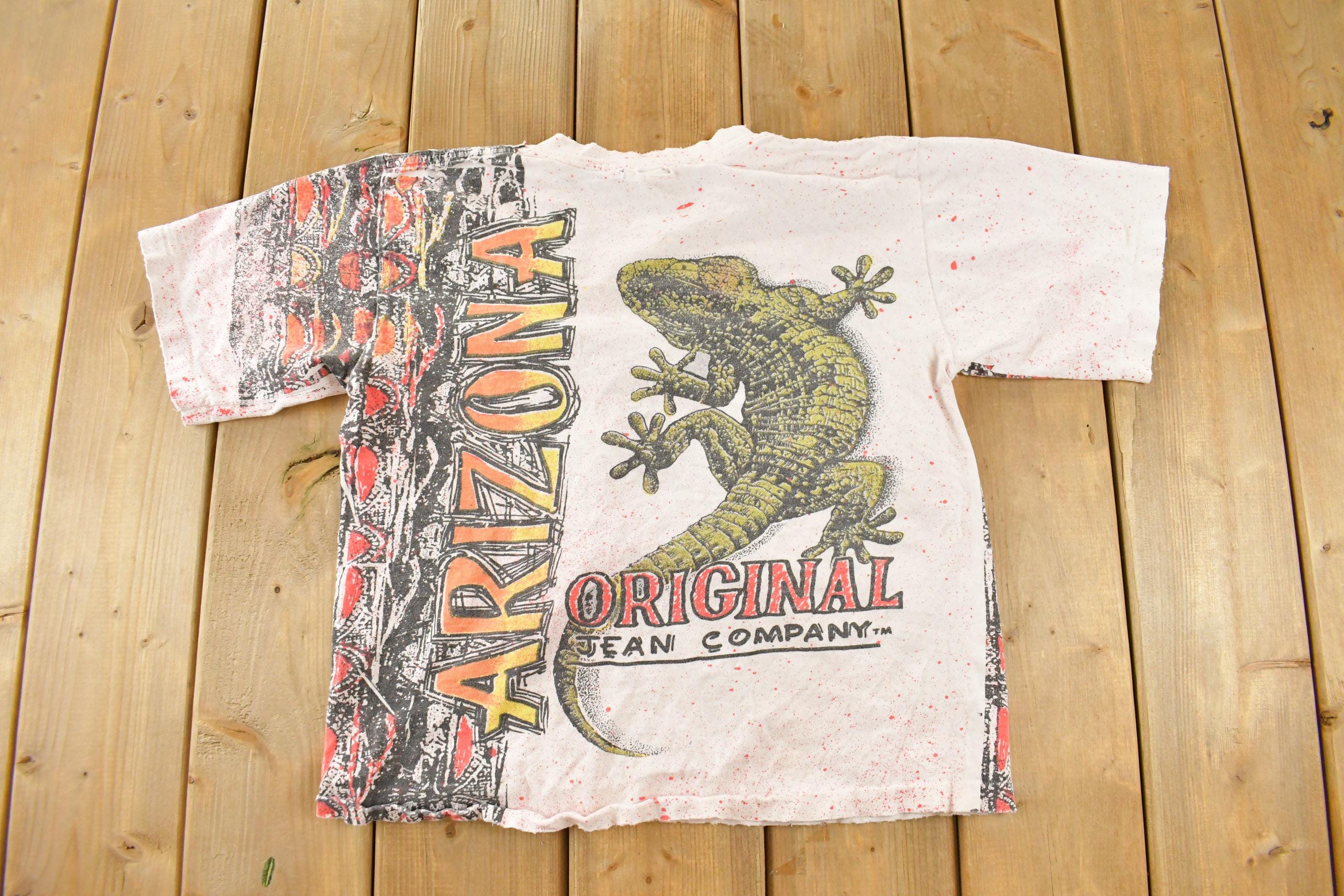 Vintage 1990s Arizona Original Jean Company Lizard T Shirt Youth XL