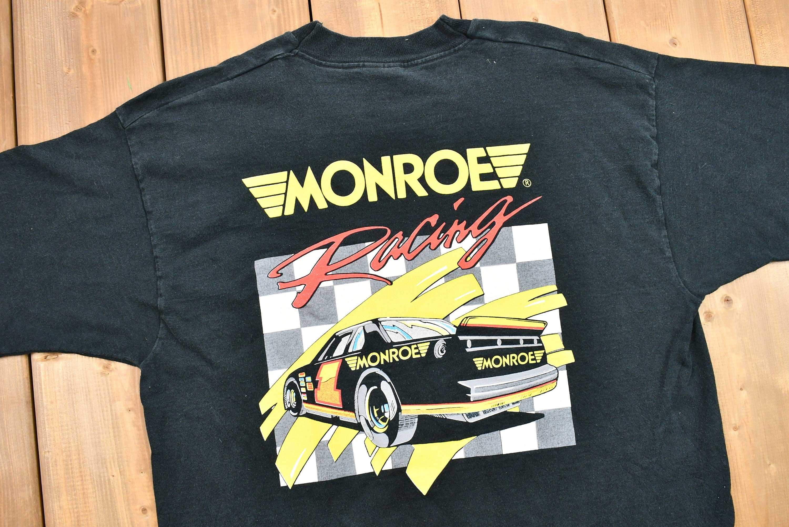 Vintage 1990s Monroe Racing Graphic T-Shirt