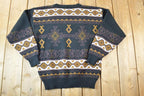 Vintage 1990s Jonathan Bryan Knit Abstract Pattern Crewneck Sweater